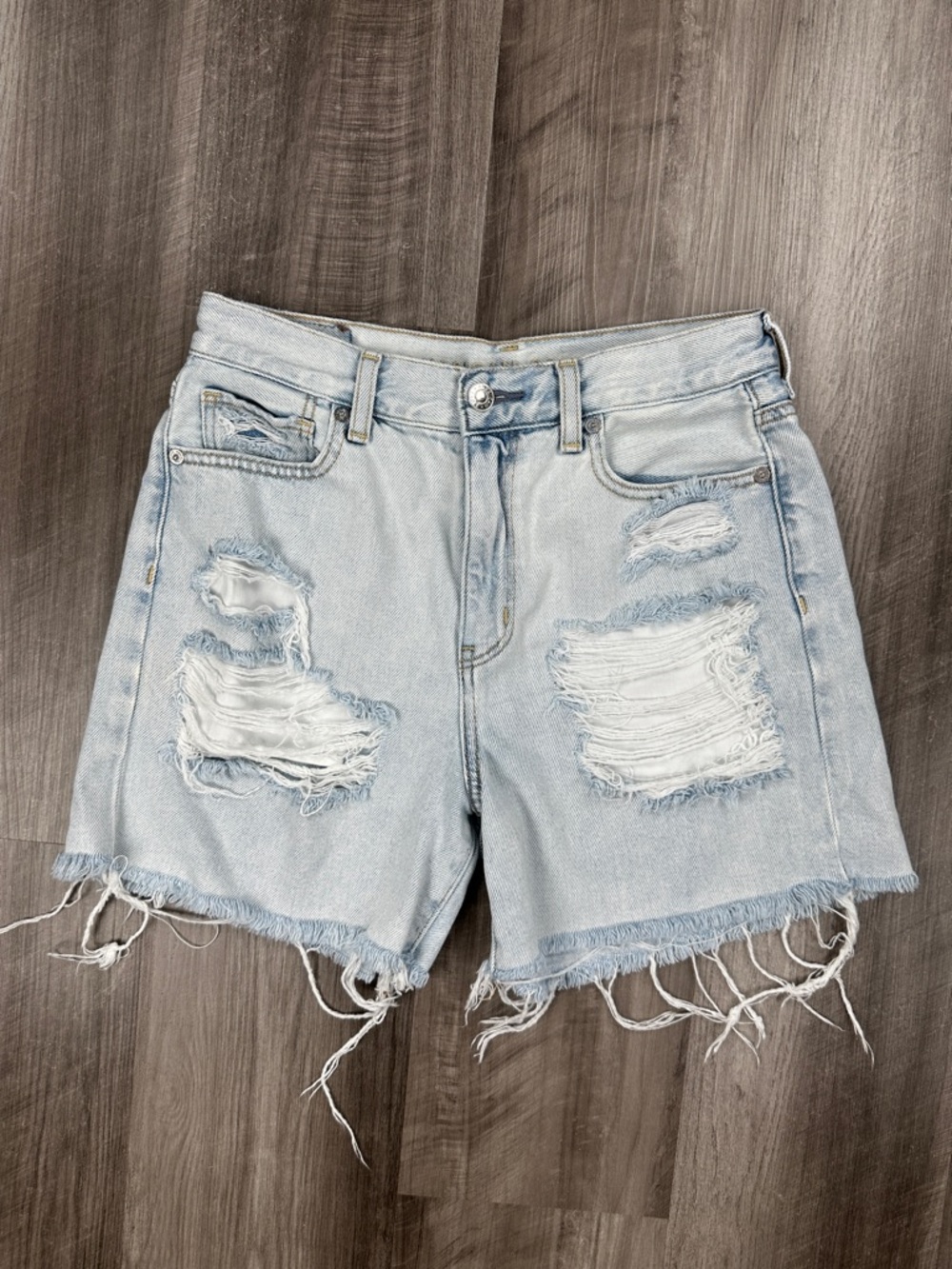 American Eagle Destroyed Mom Denim Jean Shorts - 2